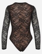 by swan Body din dantelă în stil tip lenjerie de corp Rakina Negru