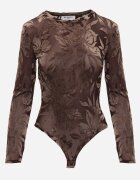 by swan Body din plasă cu adaos de vâscoză cu motiv vegetal din velur Quintesa Maro