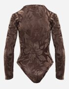 by swan Body din plasă cu adaos de vâscoză cu motiv vegetal din velur Quintesa Maro