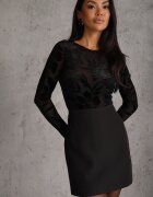 by swan Body din plasă cu adaos de vâscoză cu motiv vegetal din velur Quintesa Negru