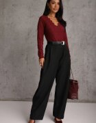 by swan Body elegant din dantelă cu decolteu în V Vattia Bordo