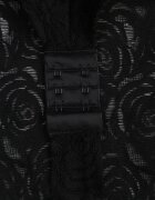 by swan Body elegant din dantelă cu decolteu în V Vattia Negru