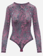 by swan Body Mov închis cu Model Floral din Velur Aigal