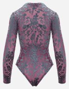 by swan Body Mov închis cu Model Floral din Velur Aigal