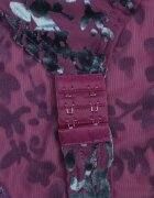 by swan Body Mov închis cu Model Floral din Velur Aigal