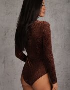 by swan Body transparent cu vâscoză cu motiv de panteră Tiraelle Maro