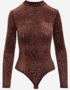 by swan Body transparent cu vâscoză cu motiv de panteră Tiraelle Maro