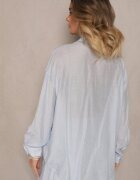 by swan Cămașă albastră deschisă Oversize în Stil Clasic cu Buzunar Liozira