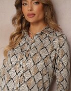 by swan Cămașă Bej Decorată cu Model Ornamental Ziacahe