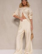 by swan Cămașă Bej deschis Oversize în Stil Clasic cu Buzunar Liozira