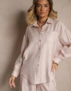 by swan Cămașă Roz deschis Supradimensionată în Stil Clasic cu Buzunar Liozira