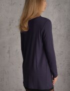 by swan Cardigan neîncheiat din bumbac în stil Basic Kireal Bleumarin