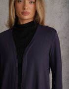 by swan Cardigan neîncheiat din bumbac în stil Basic Kireal Bleumarin
