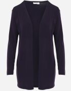 by swan Cardigan neîncheiat din bumbac în stil Basic Kireal Bleumarin
