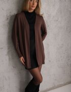 by swan Cardigan neîncheiat din bumbac în stil Basic Kireal Maro