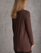 by swan Cardigan neîncheiat din bumbac în stil Basic Kireal Maro