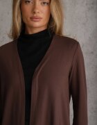 by swan Cardigan neîncheiat din bumbac în stil Basic Kireal Maro