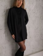 by swan Cardigan neîncheiat din bumbac în stil Basic Kireal Negru