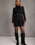 by swan Cardigan neîncheiat din bumbac în stil Basic Kireal Negru