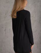 by swan Cardigan neîncheiat din bumbac în stil Basic Kireal Negru