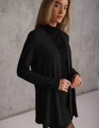 by swan Cardigan neîncheiat din bumbac în stil Basic Kireal Negru