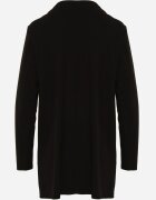 by swan Cardigan neîncheiat din bumbac în stil Basic Kireal Negru