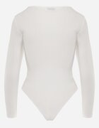 by swan Corset body cu mânecă lungă cu vâscoză și balene Frutesa Imprimeu Alb