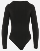 by swan Corset body cu mânecă lungă cu vâscoză și balene Frutesa Imprimeu Negru