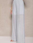 by swan Pantaloni Albastru deschis Palazzo Talie înaltă cu picior larg și bandă elastică în talie Jenarielis