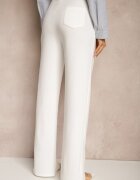 by swan Pantaloni Albi din Viscoză Talie Înaltă în Stil Elegant Tatariela