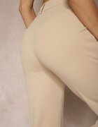 by swan Pantaloni Bej deschis cu Vâscoză cu croială de costum High Waist Senaridra