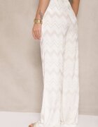 by swan Pantaloni Bej deschis din Viscoză Croială largă High Waist Weralis