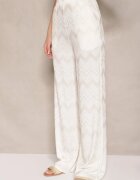 by swan Pantaloni Bej deschis din Viscoză Croială largă High Waist Weralis