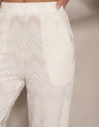 by swan Pantaloni Bej deschis din Viscoză Croială largă High Waist Weralis