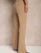 by swan Pantaloni Bej închis cu Viscoză High Waist în Stil Elegant Tatariela