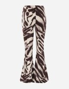 by swan Pantaloni cu croi flare și vâscoză cu Animal print Elvinda Maro