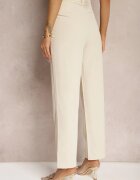 by swan Pantaloni Elegante Bej închis stil țigaretă cu craci largi Vonlea