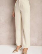 by swan Pantaloni Elegante Bej închis stil țigaretă cu craci largi Vonlea