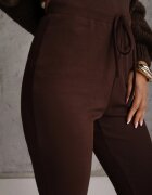by swan Pantaloni flare modelatori din tricot din bumbac Tirena Maro