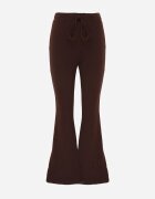 by swan Pantaloni flare modelatori din tricot din bumbac Tirena Maro