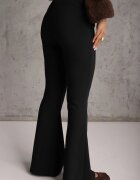 by swan Pantaloni flare modelatori din tricot din bumbac Tirena Negri