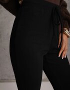 by swan Pantaloni flare modelatori din tricot din bumbac Tirena Negri
