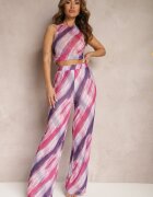 by swan Pantaloni Fucsia de Plasă Largi High Waist Mandiore