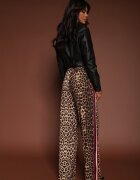 by swan Pantaloni Maro din Viscoză High Waist croială largă cu Lampase Elosina