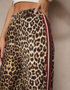 by swan Pantaloni Maro din Viscoză High Waist croială largă cu Lampase Elosina