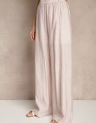 by swan Pantaloni roz deschis Palazzo cu talie înaltă și picior larg și talie elastică Jenarielis
