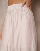 by swan Pantaloni roz deschis Palazzo cu talie înaltă și picior larg și talie elastică Jenarielis
