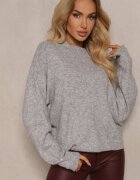 by swan Pulover Casual Gri cu Lână Sassilae