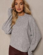 by swan Pulover Casual Gri cu Lână Sassilae