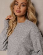 by swan Pulover Casual Gri cu Lână Sassilae
